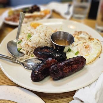 Lechon Loco - Longanisa and Fried Eggs - Grilled Sweet Sausages - Filipino Near Me - Tacoma, Washington Lechon Loco - Longanisa and Fried Eggs - Grilled Sweet Sausages - Filipino Near Me - Tacoma, Washington