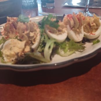 Moonshine Grill - Deviled eggs- bland. No flavor at all. - Southern Near Me - Austin, Texas