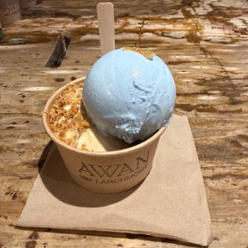 Awan - BLUE YUZU LEMONADE  Salted Caramel - Ice Cream & Frozen Yogurt Near Me - Los Angeles, California