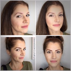Amanda Kingsley, MicroBlading Artist - Before on top, After on bottom.
