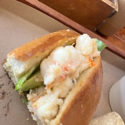 Lobster roll. Half of it. Lobster roll. Half of it.
