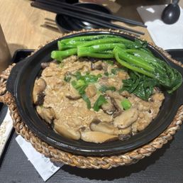 Pork hash, spare ribs, and mushroom topping. The perfect trio imo