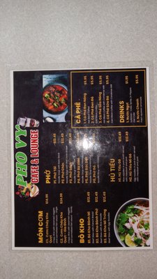Menu photo 1 Pho Vy Cafe and Lounge Oklahoma City, OK Menu photo 1 Pho Vy Cafe and Lounge Oklahoma City, OK