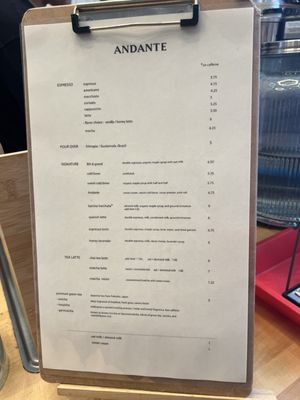 Menu photo 6 Andante Coffee Roasters Los Angeles, CA