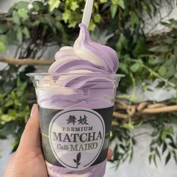 Matcha Cafe Maiko - Mix Strawberry and Taro Soft Serve sized medium - Ice Cream & Frozen Yogurt Near Me - Fort Lee, New Jersey Matcha Cafe Maiko - Mix Strawberry and Taro Soft Serve sized medium - Ice Cream & Frozen Yogurt Near Me - Fort Lee, New Jersey