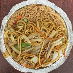 Lucky China - Shrimp Lo Mein and Fried Rice