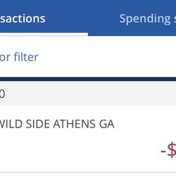 Wild Side Smoke Shop - Transaction proof