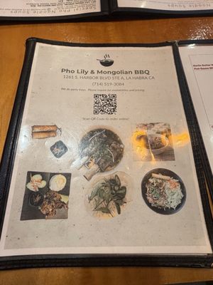Menu photo 1 Pho Lily and Mongolian BBQ La Habra, CA
