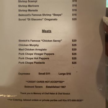 Belmont Tavern - Menu - Italian Near Me - Belleville, New Jersey Belmont Tavern - Menu - Italian Near Me - Belleville, New Jersey
