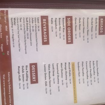 Annapurna Restaurant and Bar - Menu - Indian Near Me - Oakland, California
