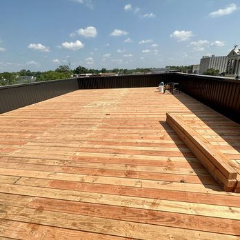 Privacy Fence & Deck - Roof top patio/deck at at Rueggenbach Brewing Co. - Fences & Gates Near Me - Marshall, Texas Privacy Fence & Deck - Roof top patio/deck at at Rueggenbach Brewing Co. - Fences & Gates Near Me - Marshall, Texas