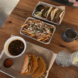 West Side Yard - Birria Tacos, Steak Tacks, and Loaded Fries We also tried the Huckleberry Mule & Huckleberry lemonade