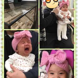 Piercing Pagoda - The proudest moment... Sadie's first ear piercing! :)