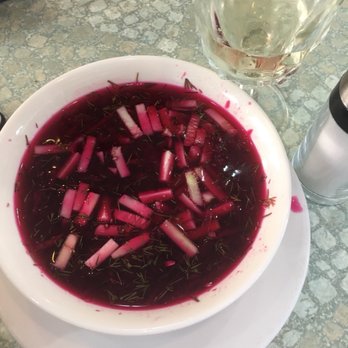 Oceanview Cafe - Borscht soup minus  =vegan soup - Cafes Near Me - Brooklyn, New York