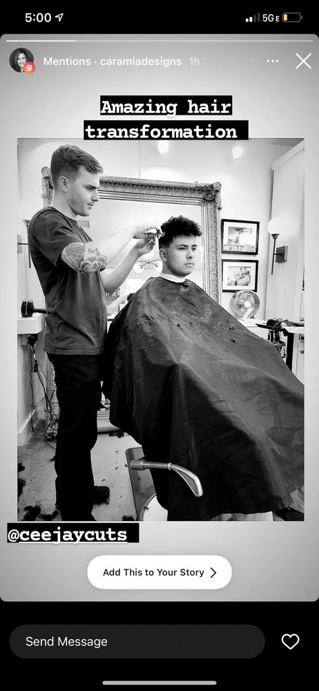 The Hair Lounge Barber Logo