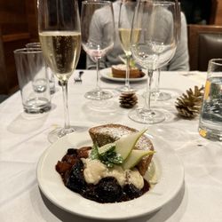 Creekside Restaurant - Olive oil spice cake, caramelized figs & pears
