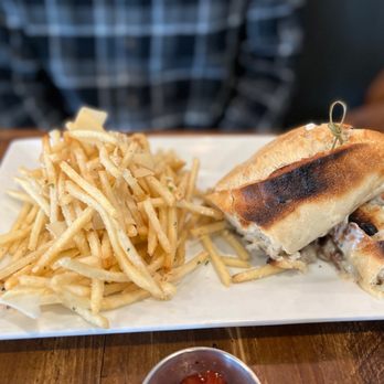 Giovanni - Shaved Ribeye Sandwich with truffle fries. Sandwich was really good and the bread was so good and crunchy, fries were amazing. - Italian Near Me - Rockwall, Texas Giovanni - Shaved Ribeye Sandwich with truffle fries. Sandwich was really good and the bread was so good and crunchy, fries were amazing. - Italian Near Me - Rockwall, Texas