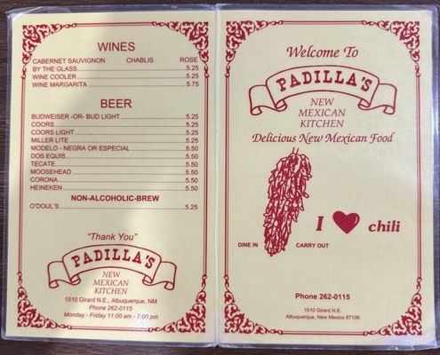 Menu photo 3 Padilla's Mexican Kitchen Albuquerque, NM