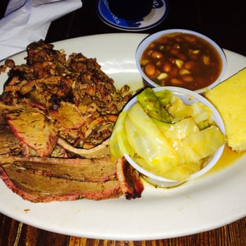 Barbecue And Bourbon - Beef Brisket, Baked Beans, Fried Cabbage, Soggy Cornbread. - Barbeque Near Me - Speedway, Indiana Barbecue And Bourbon - Beef Brisket, Baked Beans, Fried Cabbage, Soggy Cornbread. - Barbeque Near Me - Speedway, Indiana