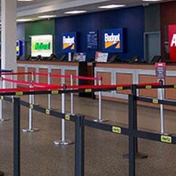 Hertz Rent A Car - Rental car lobby at PVD.