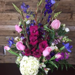 Birthday flowers for my mother. Gayle made sure to avoid the flowers my mother is allergic to!