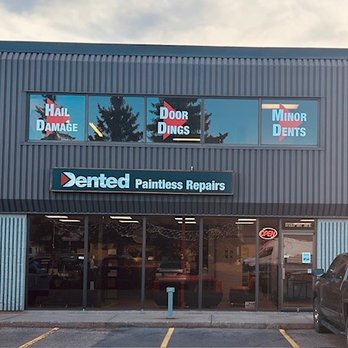 Dented Paintless Repairs - Storefront - Body Shops Near Me - Edmonton, Alberta Dented Paintless Repairs - Storefront - Body Shops Near Me - Edmonton, Alberta