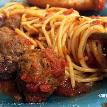 Amina Pizzeria - Close-up of spaghetti and meatballs - Pizza Near Me - Honolulu, Hawaii