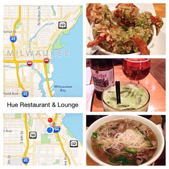 Huế - Shrimp appetizer, Green Dragon nonalcoholic cocktail, XL beef and meatball pho. - Vietnamese Near Me - Milwaukee, Wisconsin Huế - Shrimp appetizer, Green Dragon nonalcoholic cocktail, XL beef and meatball pho. - Vietnamese Near Me - Milwaukee, Wisconsin