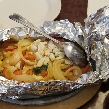 Bangkok Garden - From the dinner menu #43. Baked seafood, shrimp, crab and Salmon cooked in red chili with coconut milk. - Thai Near Me - Virginia Beach, Virginia