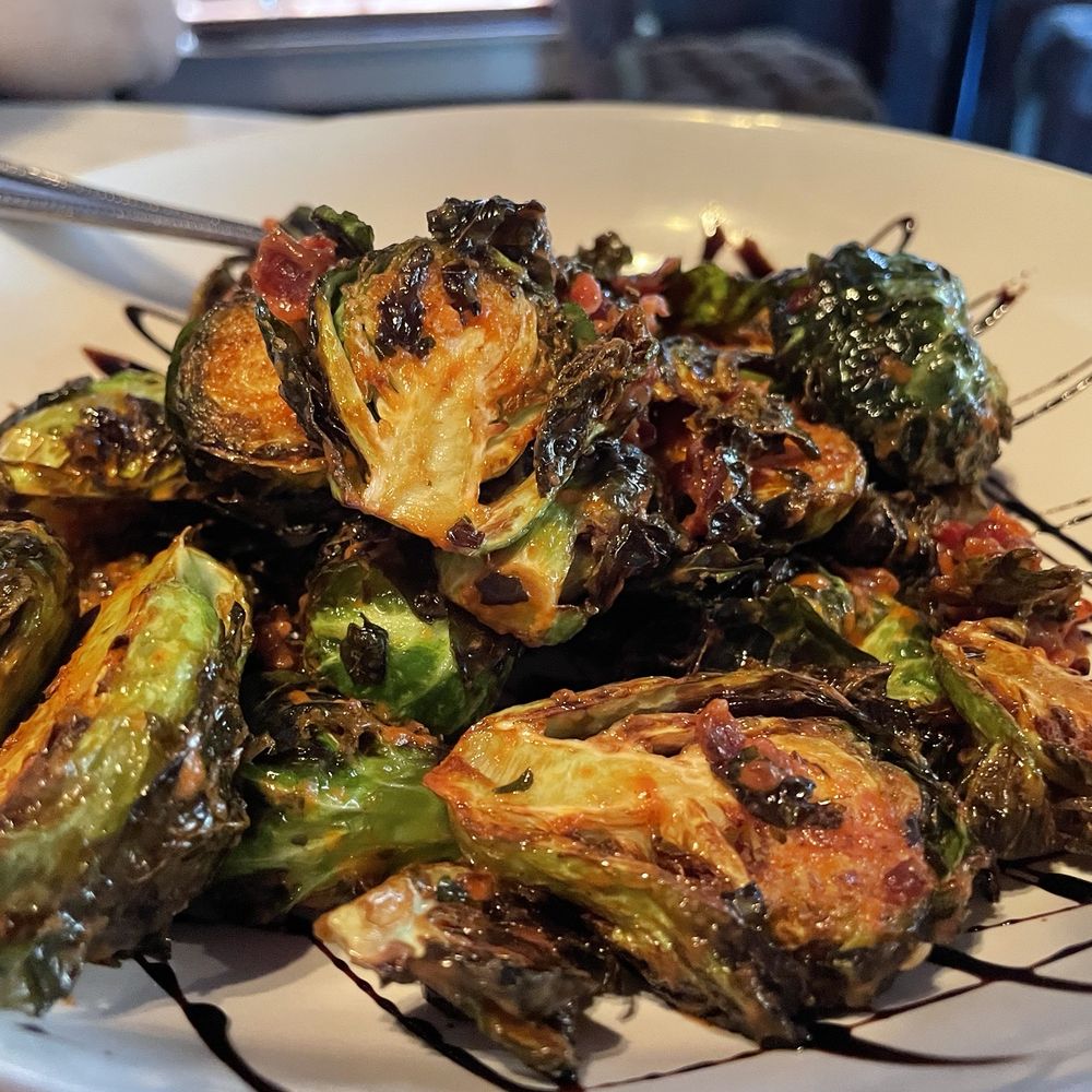 Firehouse Bistro - a plate of brussel sprouts - French Near Me - Woodside, California