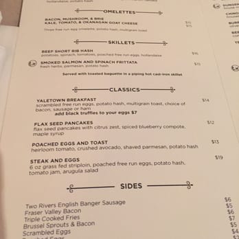 WestOak - Brunch menu - Seafood Near Me - Vancouver, British Columbia WestOak - Brunch menu - Seafood Near Me - Vancouver, British Columbia