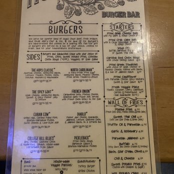 Hops Burger Bar - Menu - Burgers Near Me - Greensboro, North Carolina Hops Burger Bar - Menu - Burgers Near Me - Greensboro, North Carolina