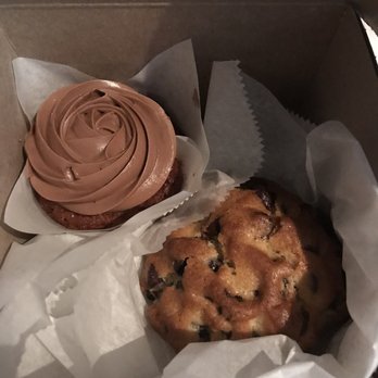 Funny Face Bakery - Chocolate cupcake with Nutella frosting and chocolate chip cookie - Cupcakes Near Me - New York, New York