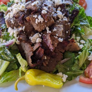 Photo of Euphoria XIX Grill - San Diego, CA, United States. Gyro greek salad