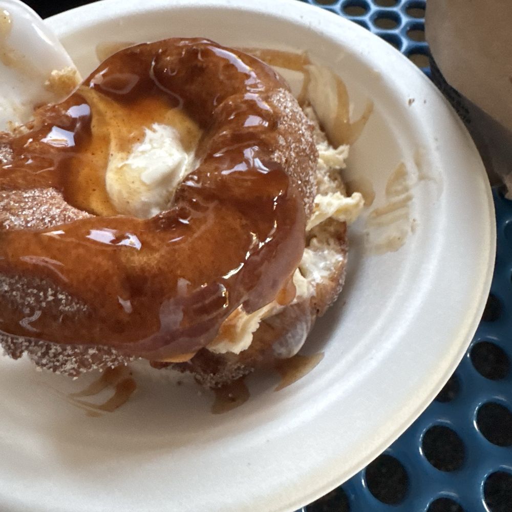 Boa Vista Orchards - Apple donut with ice cream - Fruits & Veggies Near Me - Placerville, California
