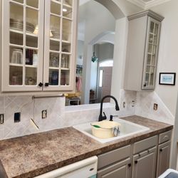Ricardo Cleto - Other side of unfinished kitchen.  I did already have cabinets painted.