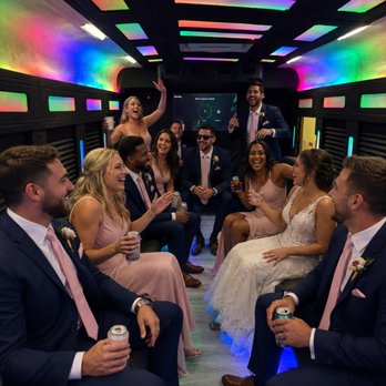 Bhutta Limousine Service - Celebrate your wedding day together in a spacious party bus for up to 25 passengers. - Party Bus Rentals Near Me Bhutta Limousine Service - Celebrate your wedding day together in a spacious party bus for up to 25 passengers. - Party Bus Rentals Near Me