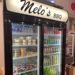 Melo’s BBQ - Cooler with pop & takeaway.