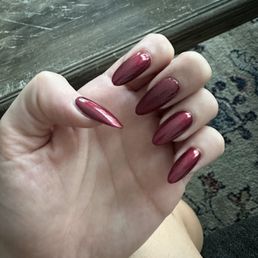 Gel X nails, medium almond Gel X nails, medium almond