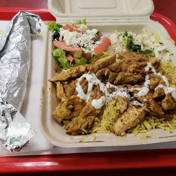 Gyro Heroes - Chicken Shawarma Plate (pita inside the foil) - Mediterranean Near Me - Seattle, Washington