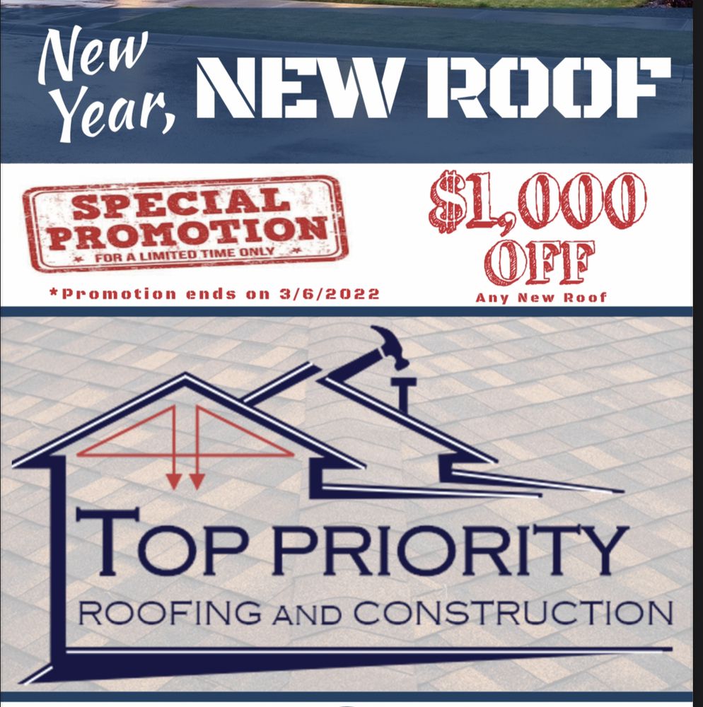 Slide of TOP Priority Roofing and Construction