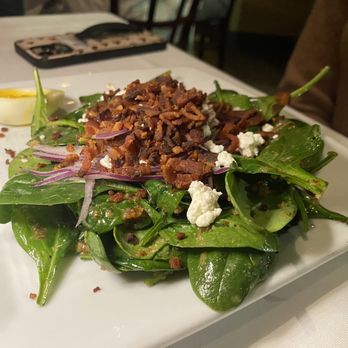 B Christopher's - Warm spinach salad. - American Near Me - Greensboro, North Carolina B Christopher's - Warm spinach salad. - American Near Me - Greensboro, North Carolina