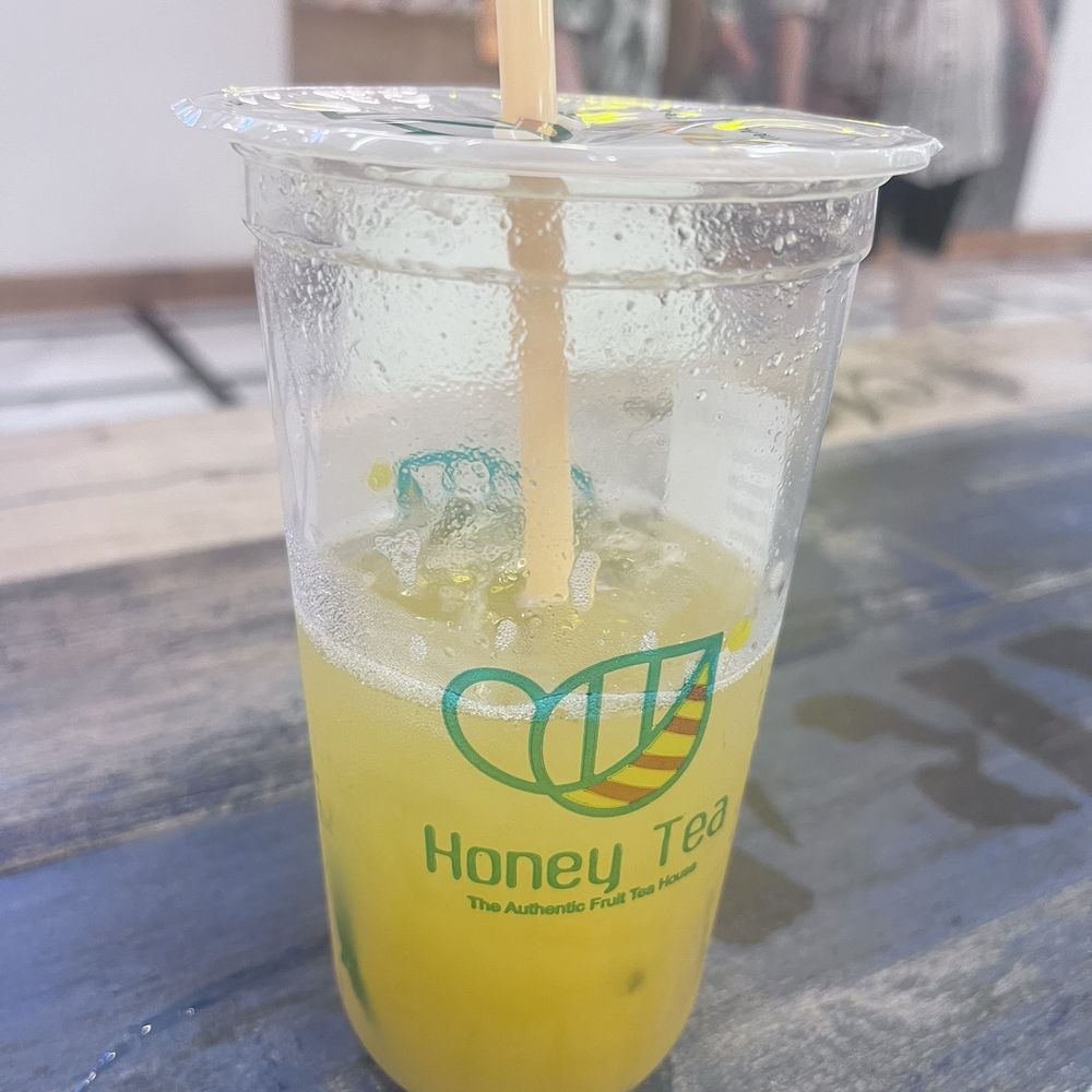 Honey Tea - Tropical Passion ( Large)  75% sweet  Regular ice - Coffee & Tea Near Me - Pleasanton, California