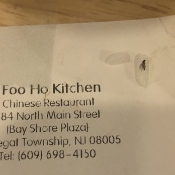 Foo Ho Chinese Restaurant - Loved this place until I found this little guy in my order of white rice - Chinese Near Me - Barnegat, New Jersey