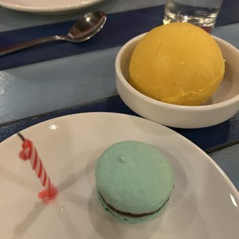 Mariscos San Pedro - "Masa"ron and mango citrus helado. - Mexican Near Me - Chicago, Illinois