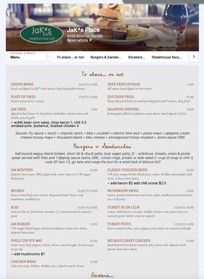 Menu photo 7 JaK*s Place Nampa, ID Menu photo 7 JaK*s Place Nampa, ID