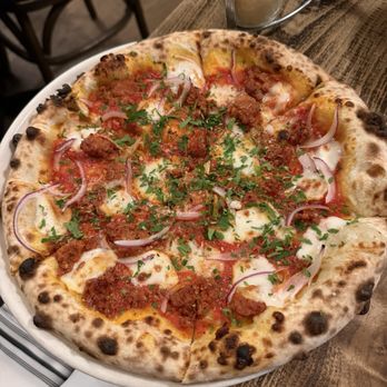 Pizza Antica - Spicy Sausage Pizza - Pizza Near Me - San Jose, California Pizza Antica - Spicy Sausage Pizza - Pizza Near Me - San Jose, California