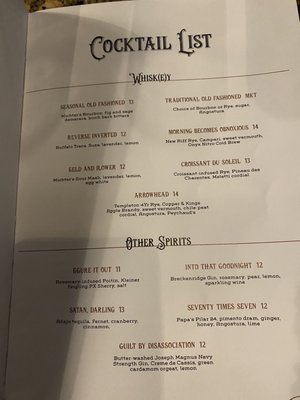 Menu photo 6 Doc's Bourbon Room Louisville, KY