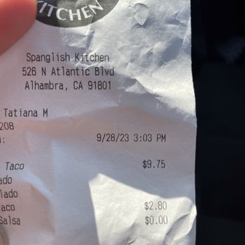 Spanglish Kitchen - It took 21 minutes to get 2 tacos - Mexican Near Me - Alhambra, California Spanglish Kitchen - It took 21 minutes to get 2 tacos - Mexican Near Me - Alhambra, California