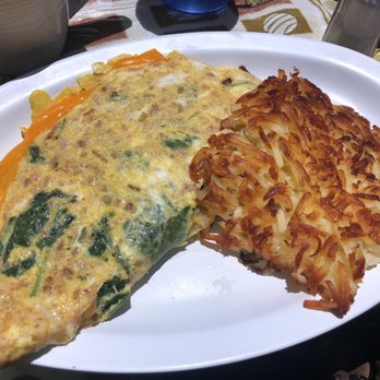 The Huddle - Ham cheese omelette with spinach and onions. - American Near Me - San Diego, California The Huddle - Ham cheese omelette with spinach and onions. - American Near Me - San Diego, California